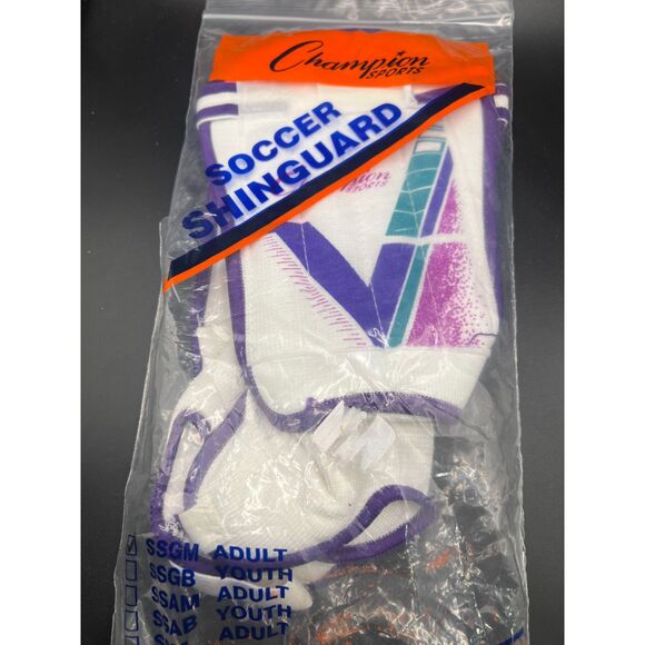 Vintage NOS New SSGM Adult Champion Sports Soccer Shin Guards - Picture 1 of 2